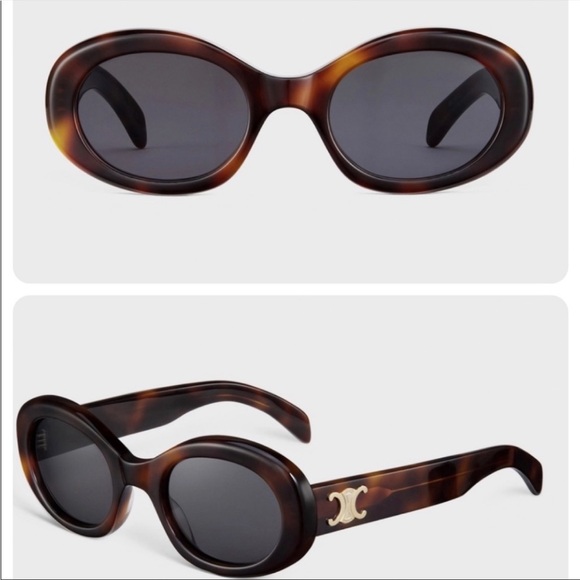 Celine Triomphe Sunglasses in Blonde Havana. New - Picture 4 of 5